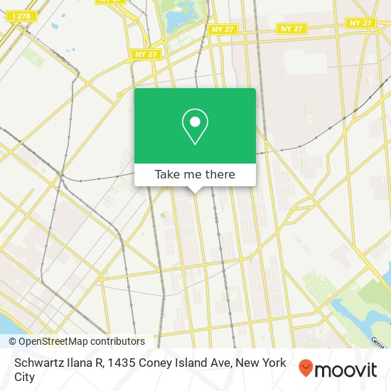 Schwartz Ilana R, 1435 Coney Island Ave map