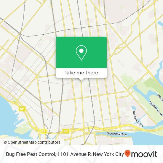 Mapa de Bug Free Pest Control, 1101 Avenue R