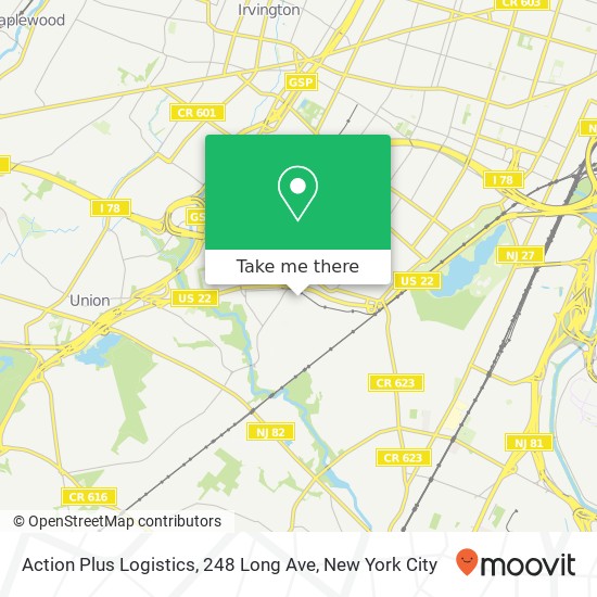 Mapa de Action Plus Logistics, 248 Long Ave