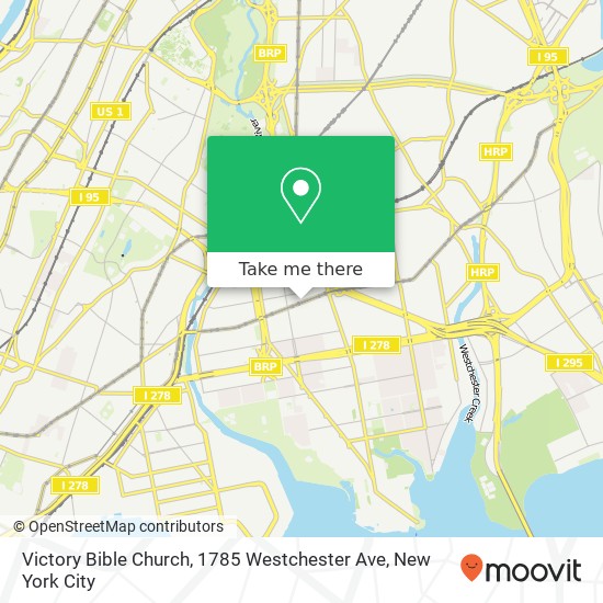 Mapa de Victory Bible Church, 1785 Westchester Ave