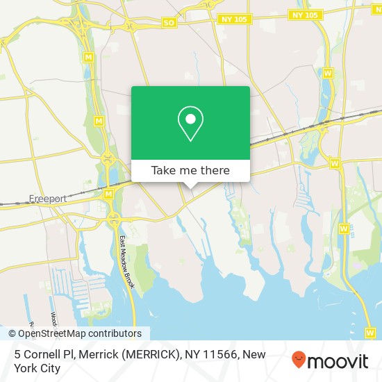 5 Cornell Pl, Merrick (MERRICK), NY 11566 map