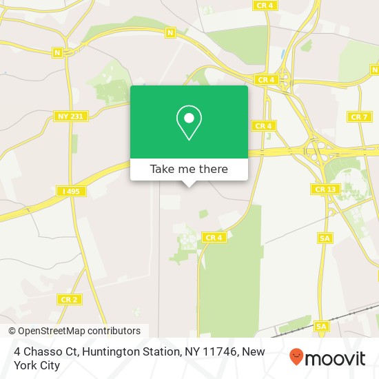 Mapa de 4 Chasso Ct, Huntington Station, NY 11746