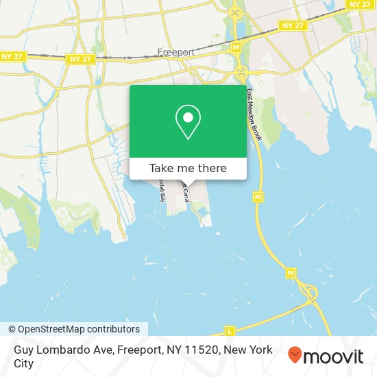 Mapa de Guy Lombardo Ave, Freeport, NY 11520