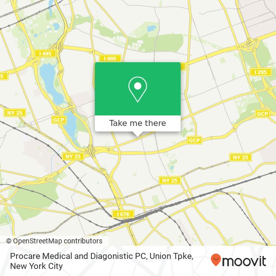 Procare Medical and Diagonistic PC, Union Tpke map