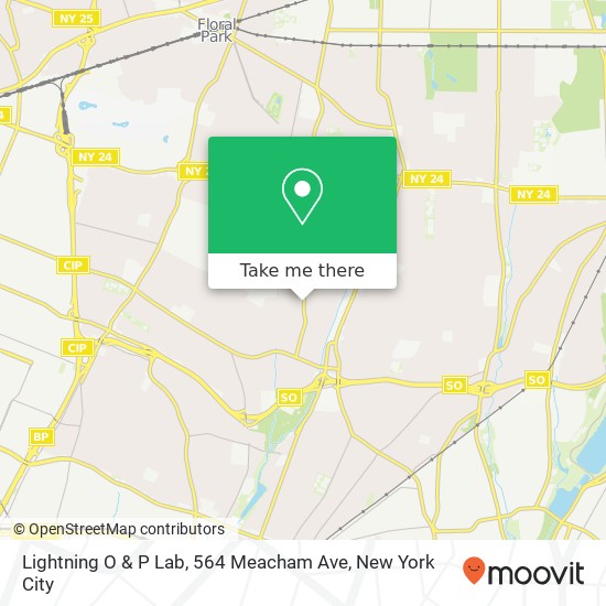 Mapa de Lightning O & P Lab, 564 Meacham Ave