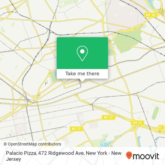 Palacio Pizza, 472 Ridgewood Ave map