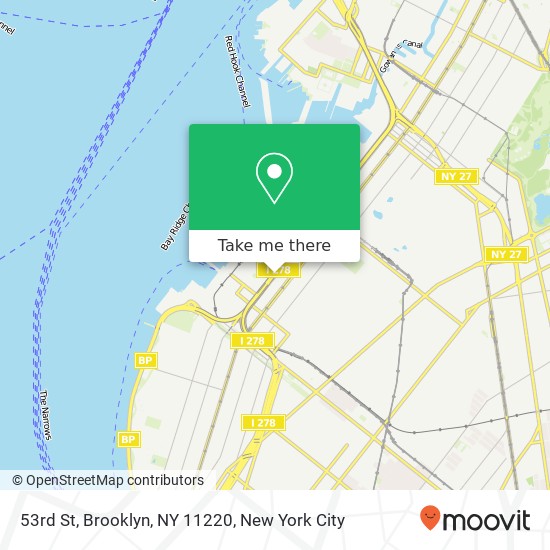 Mapa de 53rd St, Brooklyn, NY 11220