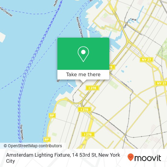 Amsterdam Lighting Fixture, 14 53rd St map