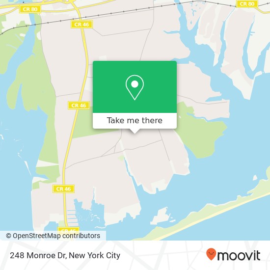 Mapa de 248 Monroe Dr, Mastic Beach, NY 11951