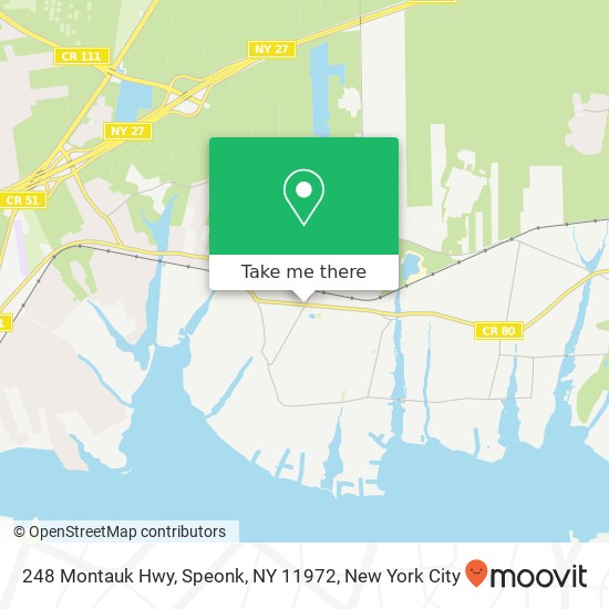 Mapa de 248 Montauk Hwy, Speonk, NY 11972