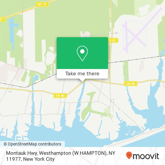 Mapa de Montauk Hwy, Westhampton (W HAMPTON), NY 11977