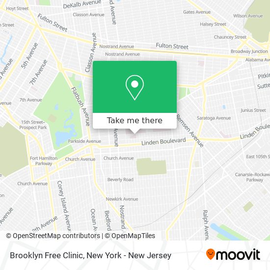 Brooklyn Free Clinic map
