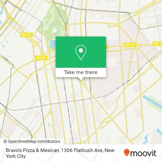 Bravo's Pizza & Mexican, 1306 Flatbush Ave map