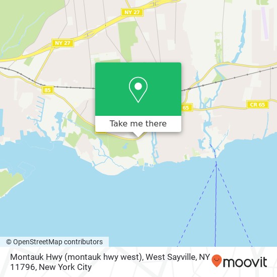 Mapa de Montauk Hwy (montauk hwy west), West Sayville, NY 11796