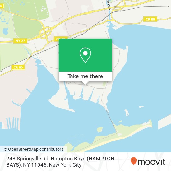 Mapa de 248 Springville Rd, Hampton Bays (HAMPTON BAYS), NY 11946