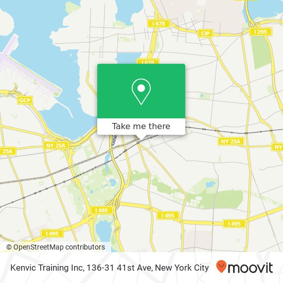 Mapa de Kenvic Training Inc, 136-31 41st Ave
