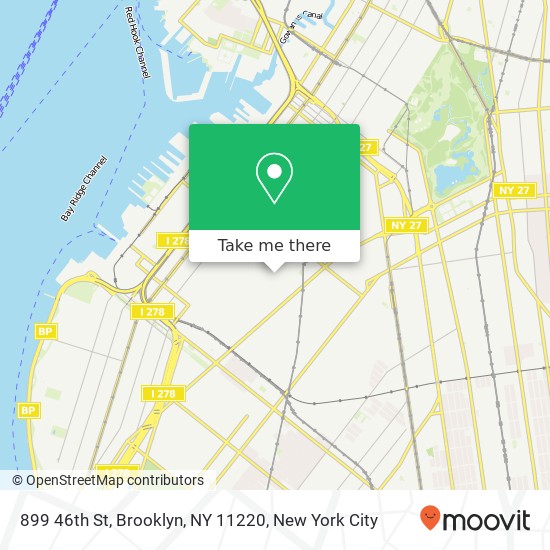 Mapa de 899 46th St, Brooklyn, NY 11220