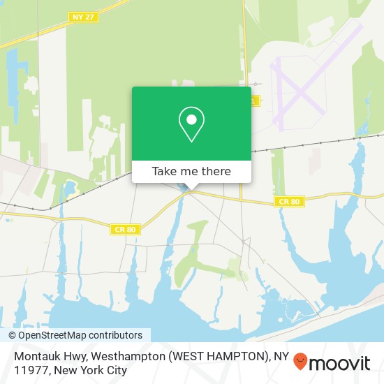 Montauk Hwy, Westhampton (WEST HAMPTON), NY 11977 map