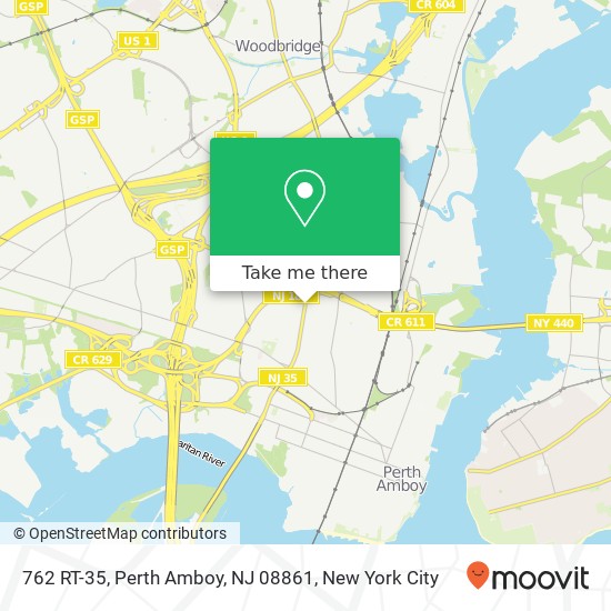 Mapa de 762 RT-35, Perth Amboy, NJ 08861