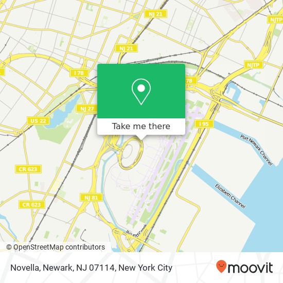 Mapa de Novella, Newark, NJ 07114