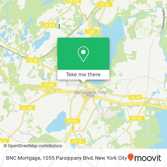 BNC Mortgage, 1055 Parsippany Blvd map