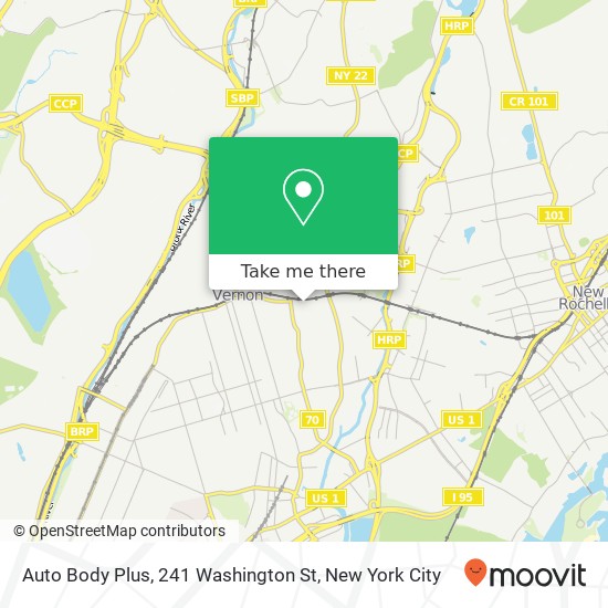 Mapa de Auto Body Plus, 241 Washington St