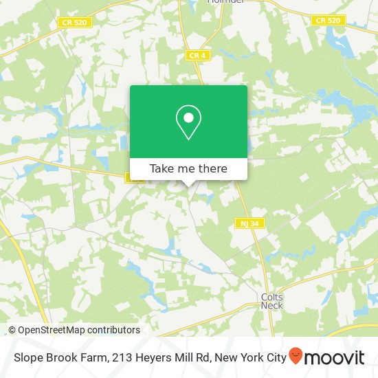 Mapa de Slope Brook Farm, 213 Heyers Mill Rd