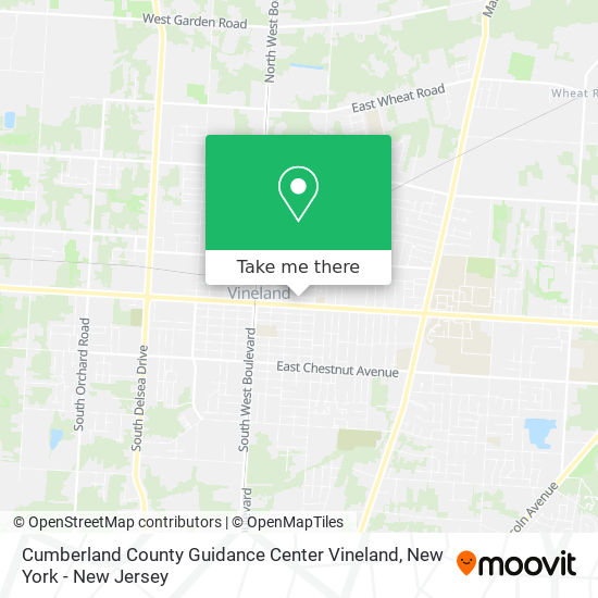 Mapa de Cumberland County Guidance Center Vineland