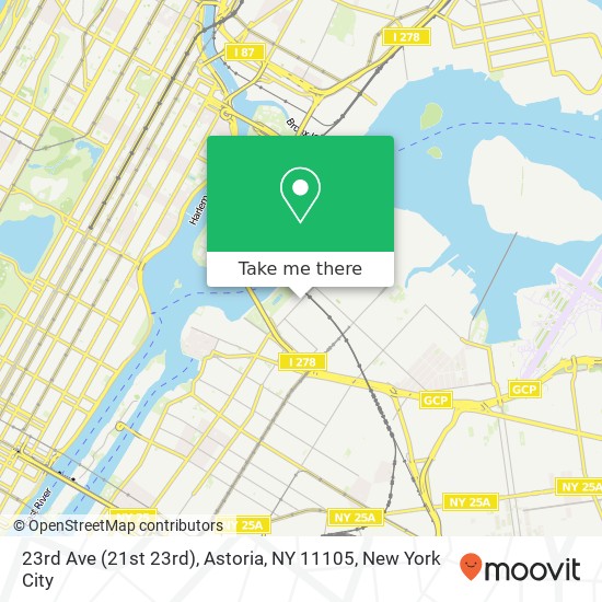 Mapa de 23rd Ave (21st 23rd), Astoria, NY 11105