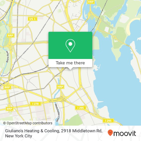 Mapa de Giuliano's Heating & Cooling, 2918 Middletown Rd