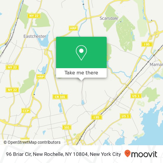 Mapa de 96 Briar Cir, New Rochelle, NY 10804