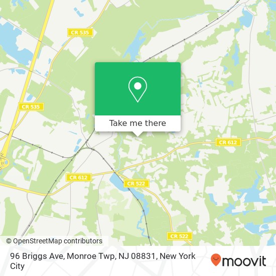 96 Briggs Ave, Monroe Twp, NJ 08831 map