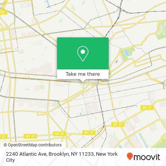 Mapa de 2240 Atlantic Ave, Brooklyn, NY 11233