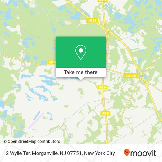 Mapa de 2 Wylie Ter, Morganville, NJ 07751