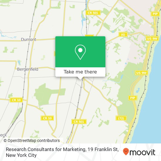 Mapa de Research Consultants for Marketing, 19 Franklin St