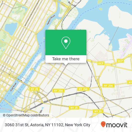 Mapa de 3060 31st St, Astoria, NY 11102