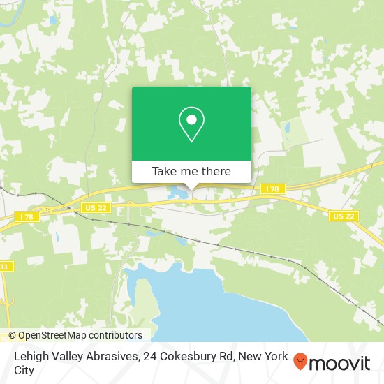 Mapa de Lehigh Valley Abrasives, 24 Cokesbury Rd