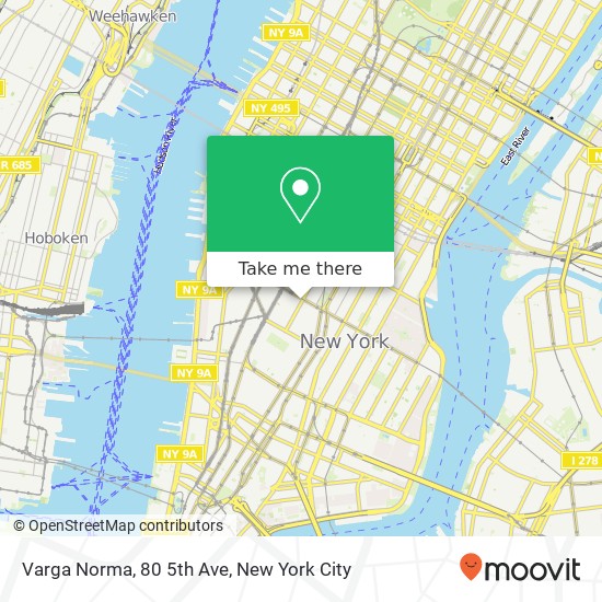 Mapa de Varga Norma, 80 5th Ave
