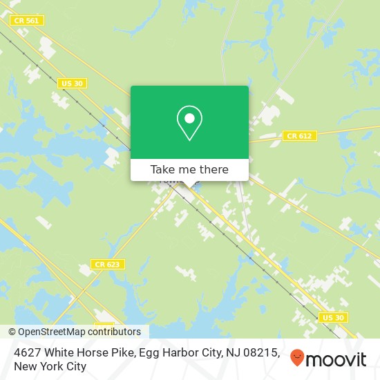 Mapa de 4627 White Horse Pike, Egg Harbor City, NJ 08215