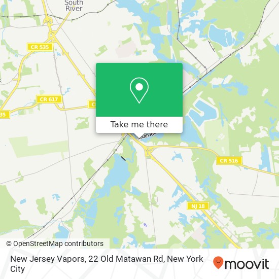 New Jersey Vapors, 22 Old Matawan Rd map