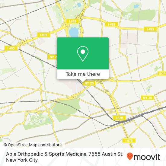 Able Orthopedic & Sports Medicine, 7655 Austin St map