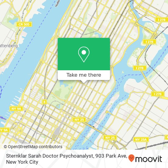 Mapa de Sternklar Sarah Doctor Psychoanalyst, 903 Park Ave