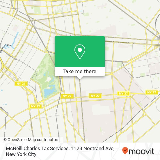 Mapa de McNeill Charles Tax Services, 1123 Nostrand Ave