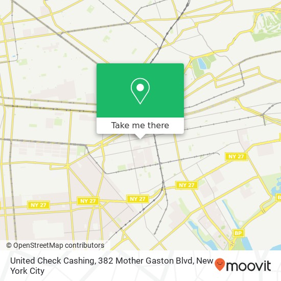 United Check Cashing, 382 Mother Gaston Blvd map