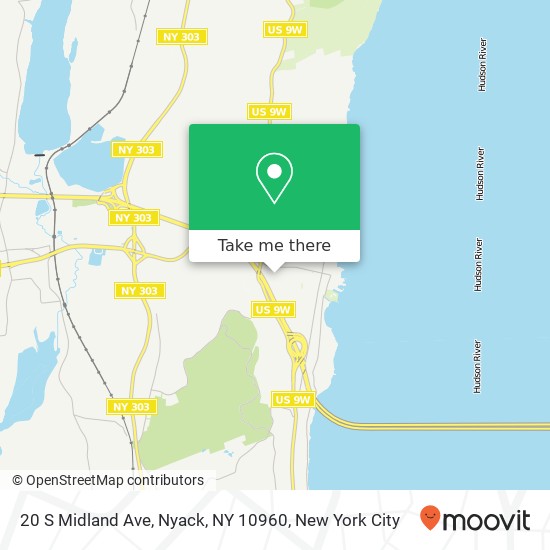 Mapa de 20 S Midland Ave, Nyack, NY 10960