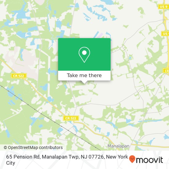 65 Pension Rd, Manalapan Twp, NJ 07726 map