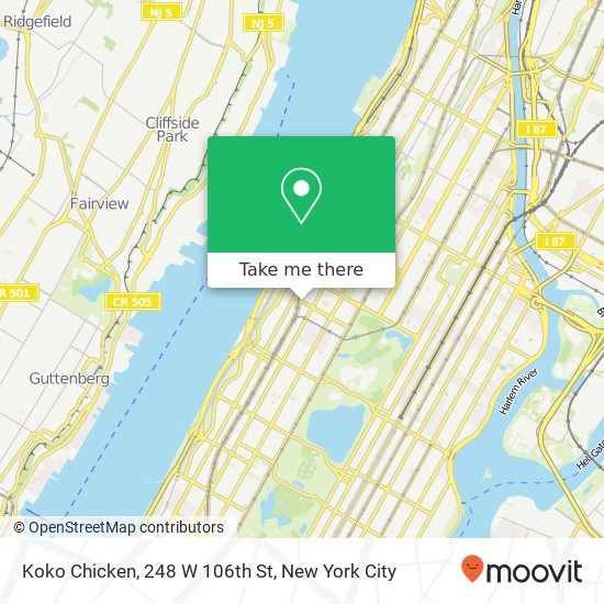 Mapa de Koko Chicken, 248 W 106th St