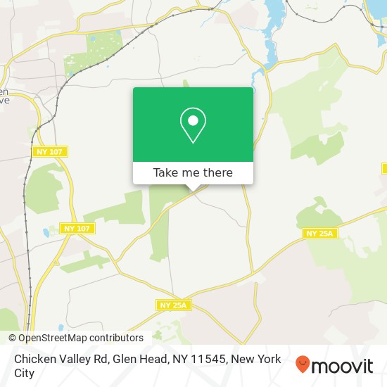 Mapa de Chicken Valley Rd, Glen Head, NY 11545