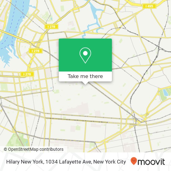 Hilary New York, 1034 Lafayette Ave map