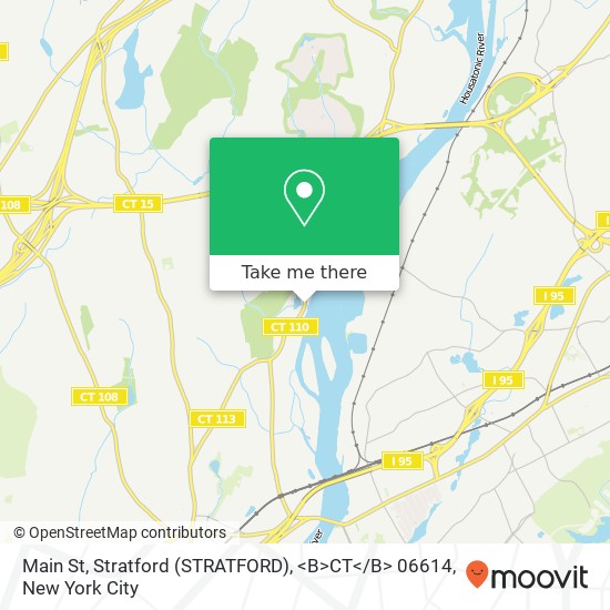 Mapa de Main St, Stratford (STRATFORD), <B>CT< / B> 06614